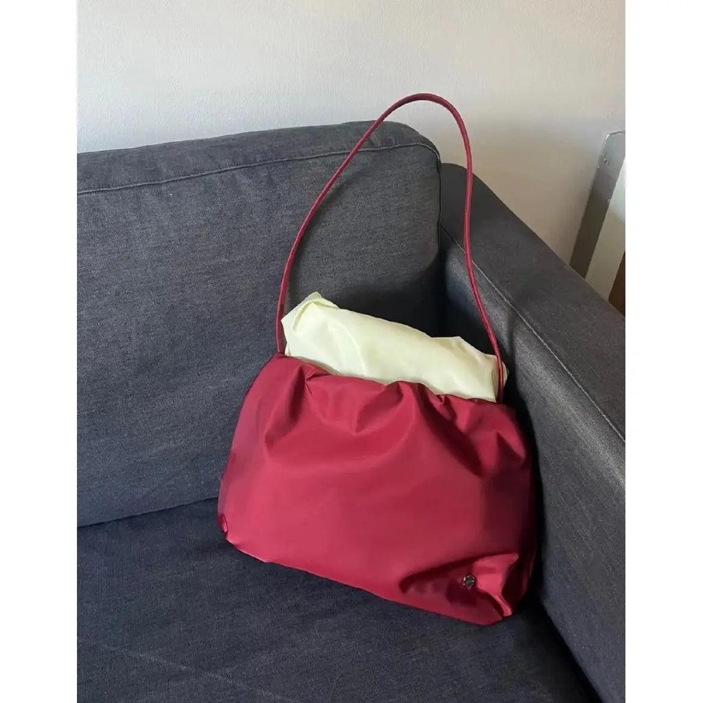 Women Bags 2025 New Nylon Korean Fashion Spring Cloud Shaped Shoulder Bag Handbag High-Capacity