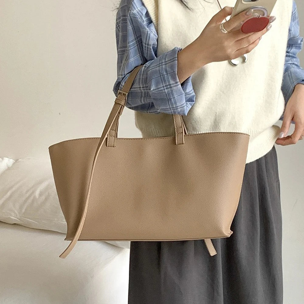 Casual Soft Tote Women Bag PU Leather Shoulder Bags for Women 2026 NEW High Quality Handbags and Purses Large Shopper Purses