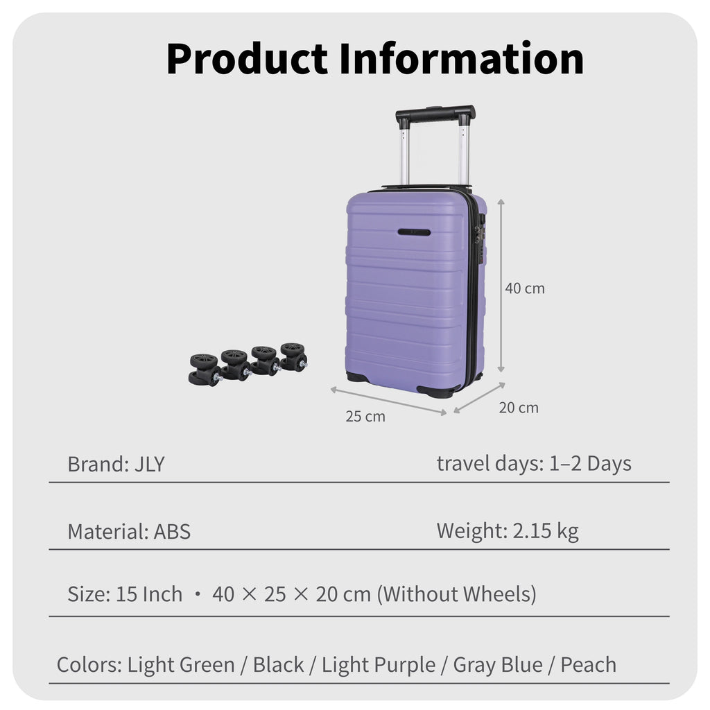 Ryanair 40x25x20 Cabin Suitcase with Detachable Wheels, Underseat Carry On Luggage, Airline Approved Cabin Bag for EasyJet & Wizz Air