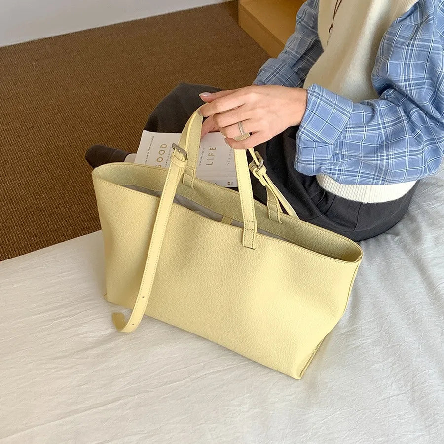 Casual Soft Tote Women Bag PU Leather Shoulder Bags for Women 2026 NEW High Quality Handbags and Purses Large Shopper Purses