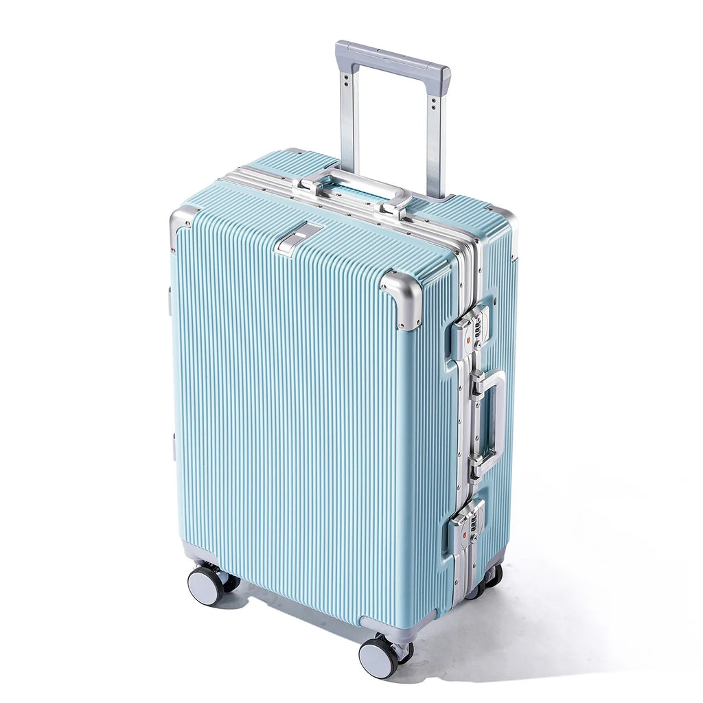 16"/20"/22"/24"/26"/28" Large Capacity Suitcase Fashoin Rolling Luggage Travel Aluminum Frame Case with Wheel Alloy Trolley Bags