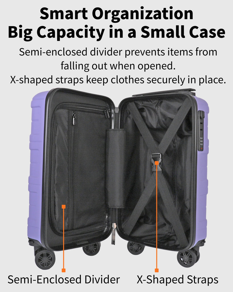 Ryanair 40x25x20 Cabin Suitcase with Detachable Wheels, Underseat Carry On Luggage, Airline Approved Cabin Bag for EasyJet & Wizz Air
