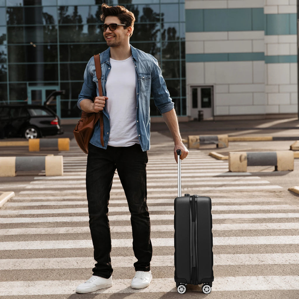 3-Piece Hard Shell Luggage Set - TSA Lock, Lightweight ABS Spinner Suitcases (20/24/28 Inch) for Travel