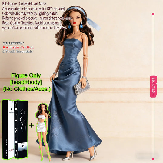 1/6 12Inch MJD BJD Fashion Supermodel Ball Joint Posable Figure Delicate Face Makeup Display Model No Clothes