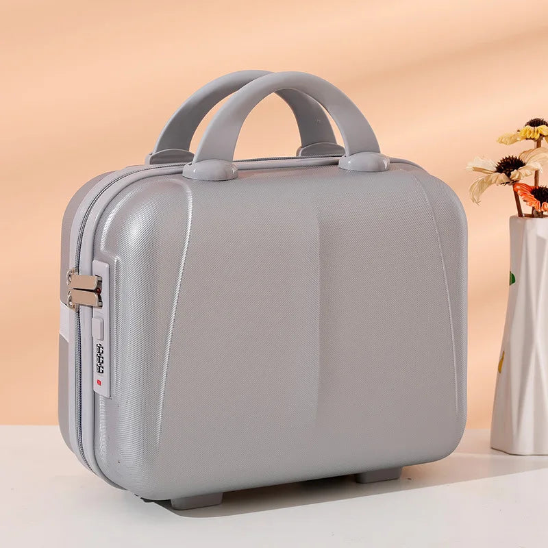 Portable Hand Suitcase With Password Lock Makeup Storage Bag Boarding Luggage Organizer Case Travel Cosmetic Box Festival Gift