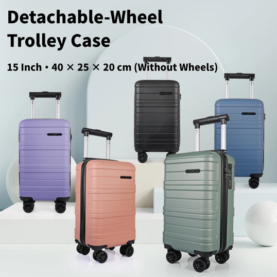 Ryanair 40x25x20 Cabin Suitcase with Detachable Wheels, Underseat Carry On Luggage, Airline Approved Cabin Bag for EasyJet & Wizz Air
