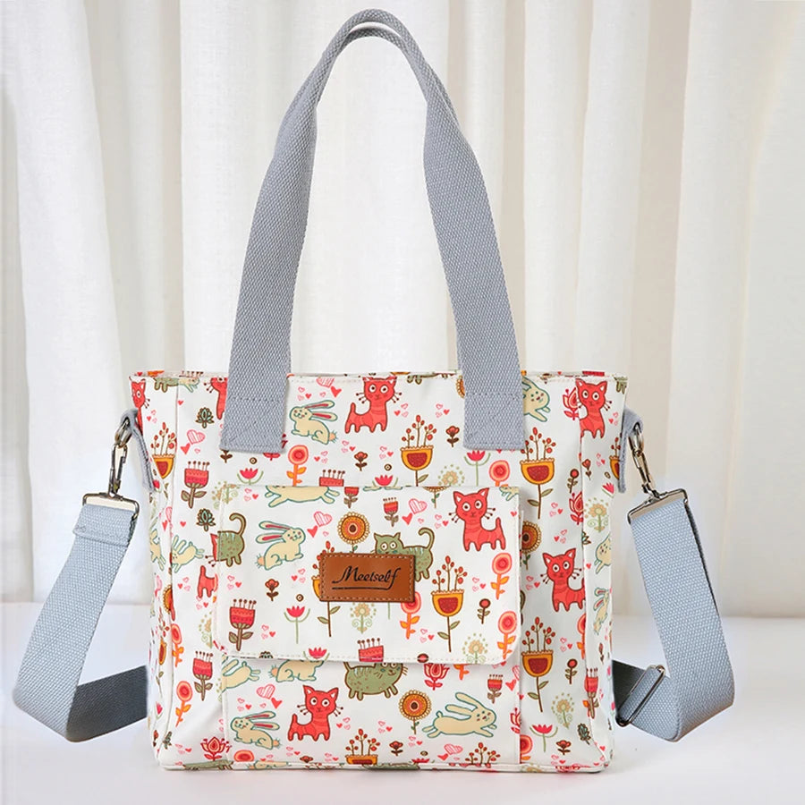 New single-shoulder bag for women, large-capacity crossbody bag, fashionable women's printed handbag, mom's bag