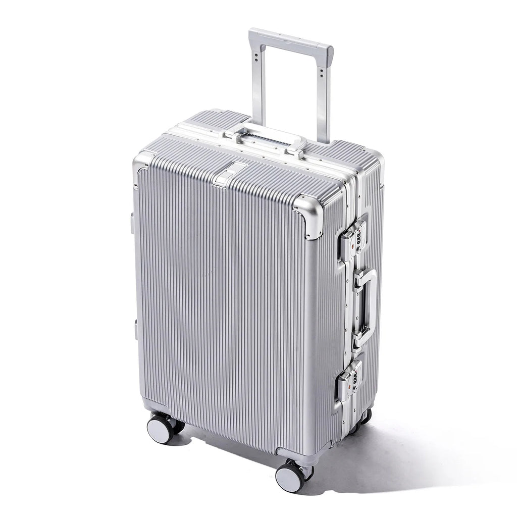 16"/20"/22"/24"/26"/28" Large Capacity Suitcase Fashoin Rolling Luggage Travel Aluminum Frame Case with Wheel Alloy Trolley Bags