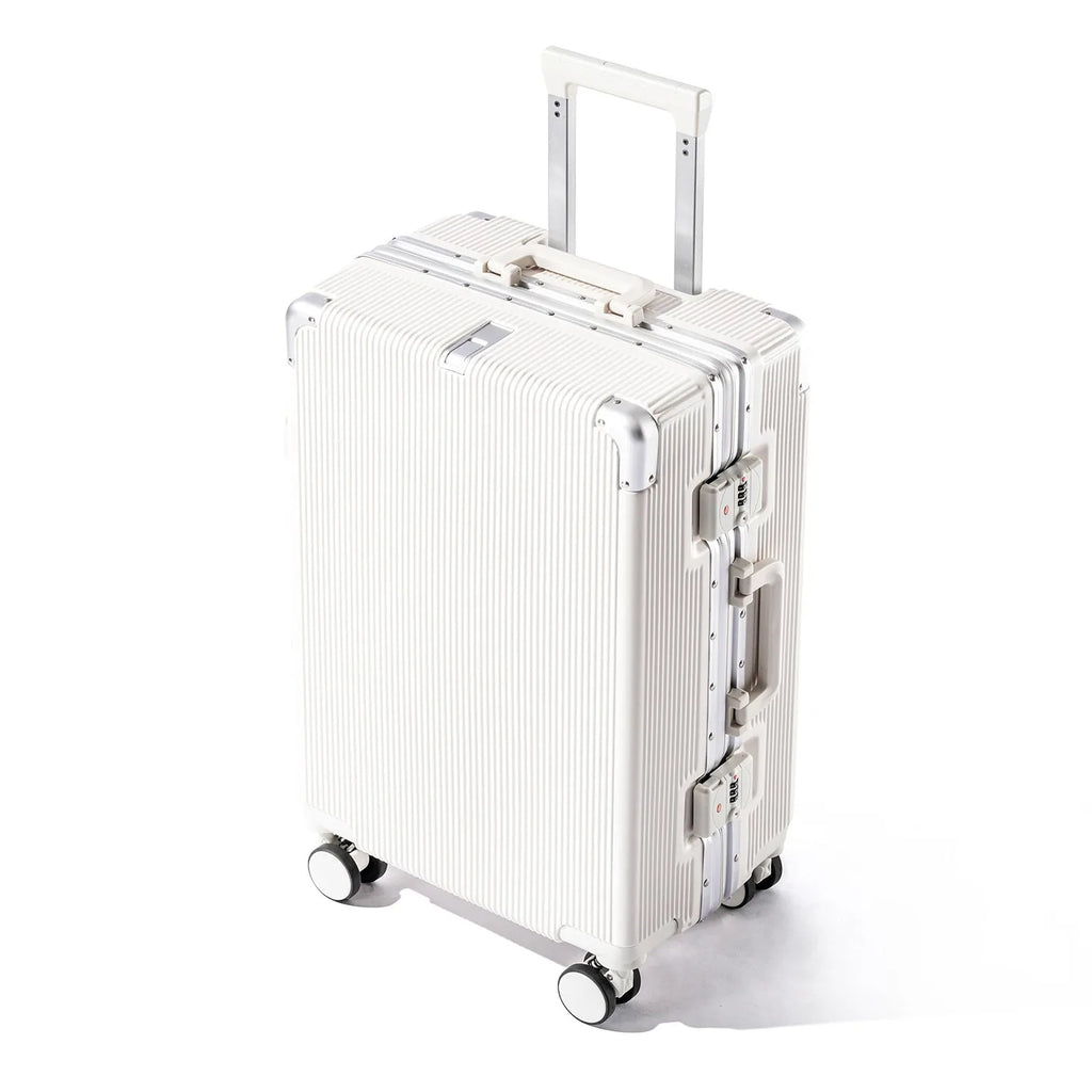 16"/20"/22"/24"/26"/28" Large Capacity Suitcase Fashoin Rolling Luggage Travel Aluminum Frame Case with Wheel Alloy Trolley Bags