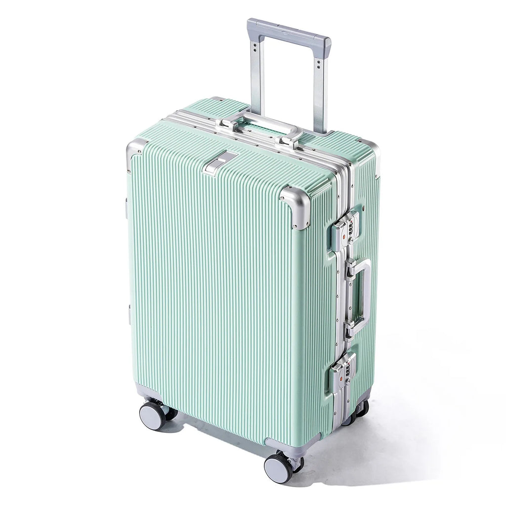 16"/20"/22"/24"/26"/28" Large Capacity Suitcase Fashoin Rolling Luggage Travel Aluminum Frame Case with Wheel Alloy Trolley Bags