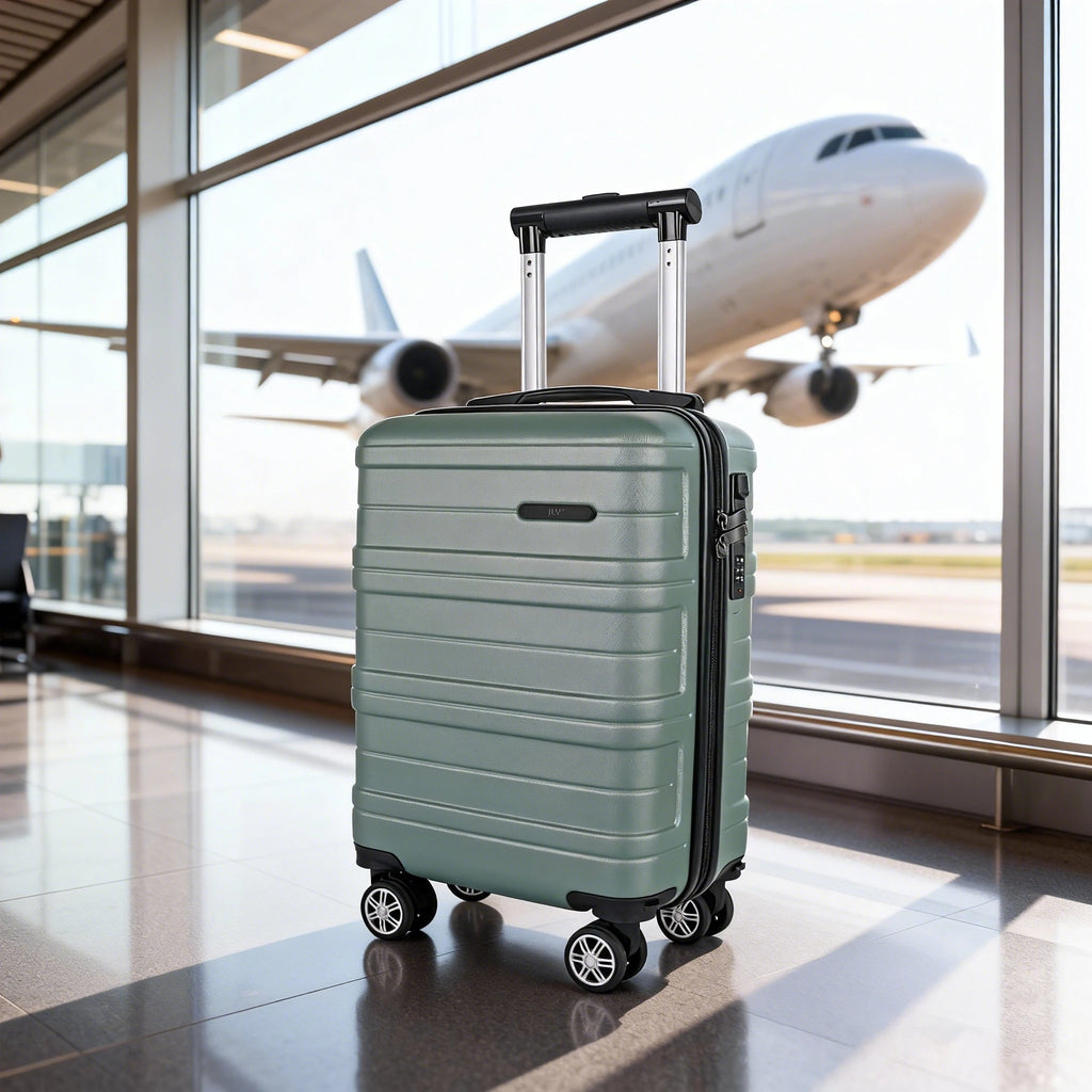 Ryanair, EasyJet & Wizz Air 40x30x20 Underseat Cabin Bag, Detachable Wheels Carry On Luggage, Lightweight Flight Approved Travel Suitcase