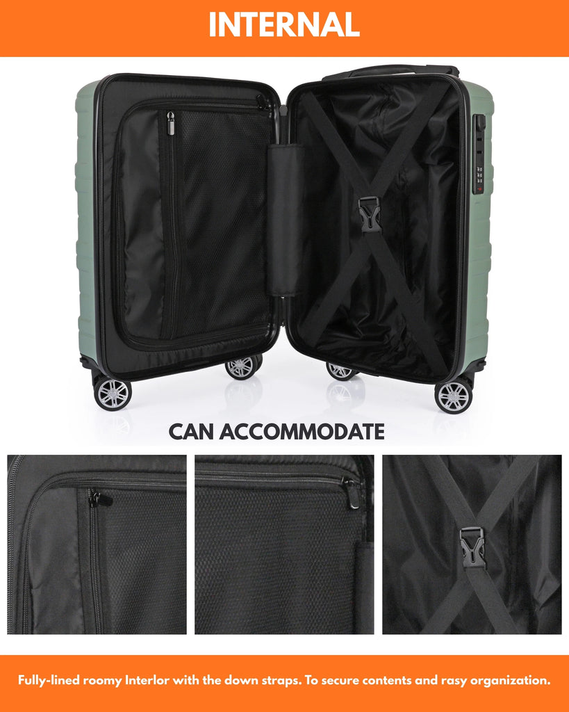 Ryanair, EasyJet & Wizz Air 40x30x20 Underseat Cabin Bag, Detachable Wheels Carry On Luggage, Lightweight Flight Approved Travel Suitcase
