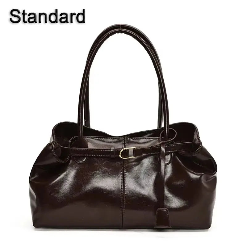Vintage Handbag for Women Large Capacity 2025 New Underarm Commuting Bag Fashion Female Casual Single Shoulder Tote Bag