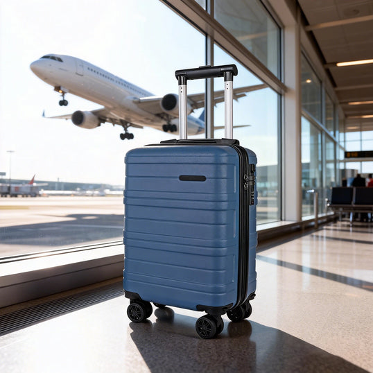 Ryanair, EasyJet & Wizz Air 40x30x20 Underseat Cabin Bag, Detachable Wheels Carry On Luggage, Lightweight Flight Approved Travel Suitcase