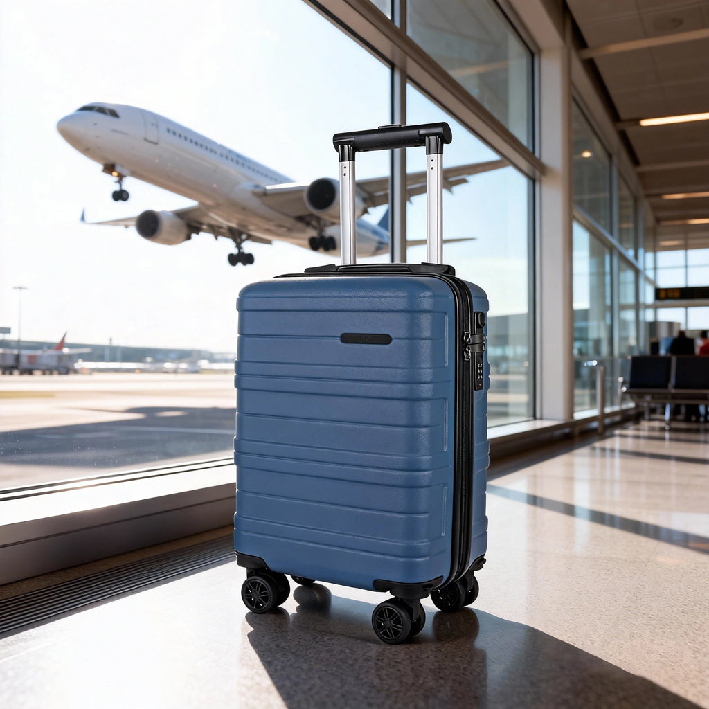 Ryanair, EasyJet & Wizz Air 40x30x20 Underseat Cabin Bag, Detachable Wheels Carry On Luggage, Lightweight Flight Approved Travel Suitcase