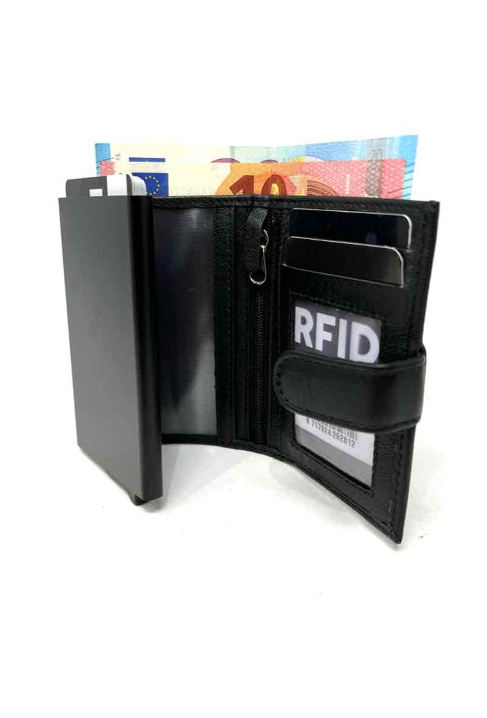 RFID Blocking Automatic Card & Cash Wallet LEATHER image 3
