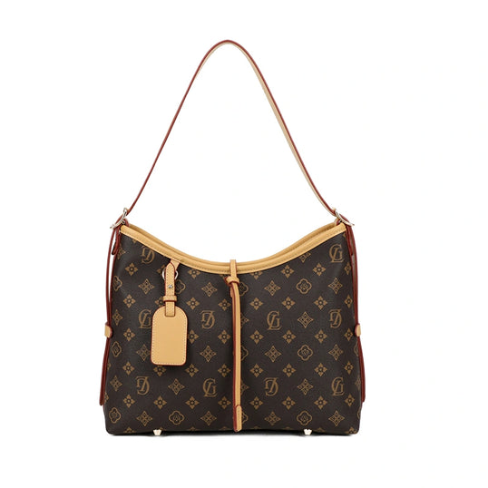 Retro Printed Handbag Brown image 0