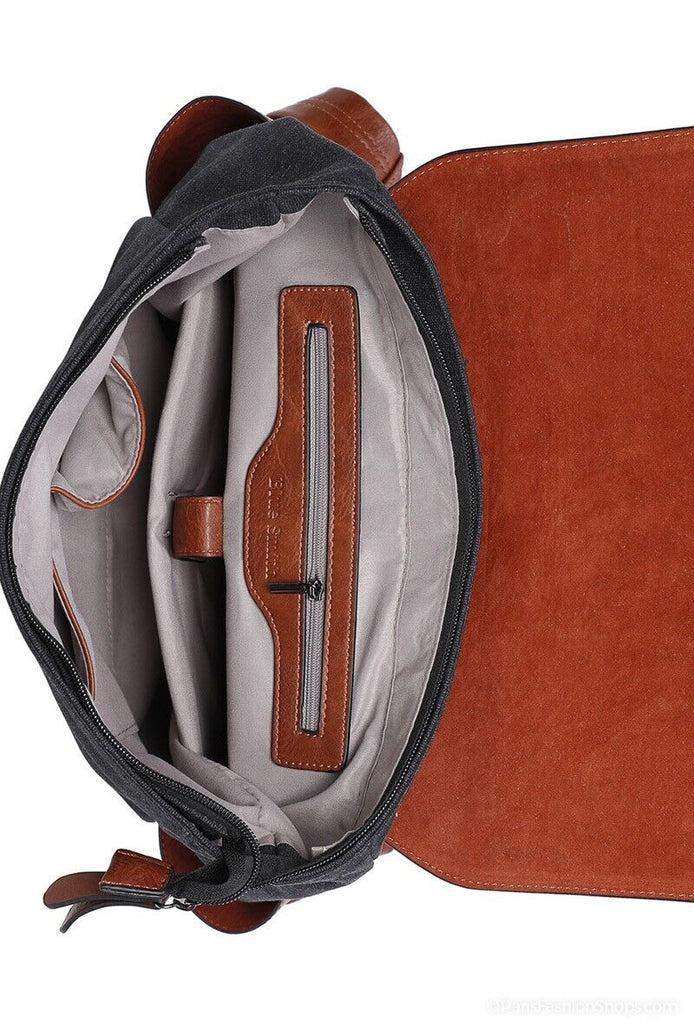 Unisex Backpack Rucksack Brown Travel Work Bag Large Backpack Laptop Compartment image 2