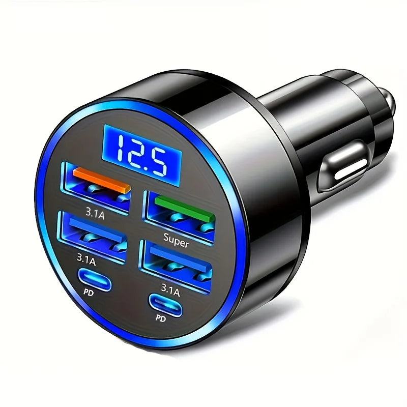 350W Car Charger USB  PD QC3.0 USB C Car Phone Charger Type C Adapter for iPhone Samsung Huawei Xiaomi Quick Charge ﻿