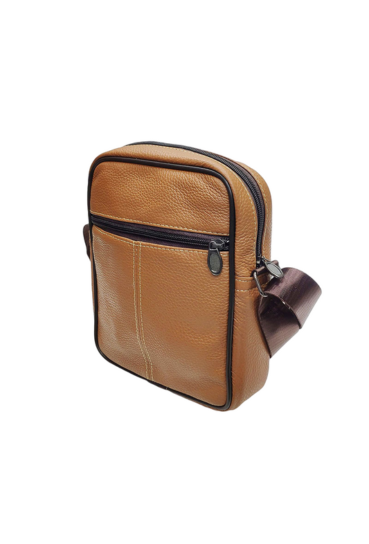 Leather shoulder bag crossbody bag work travel utility bag side satchel handbag image 1