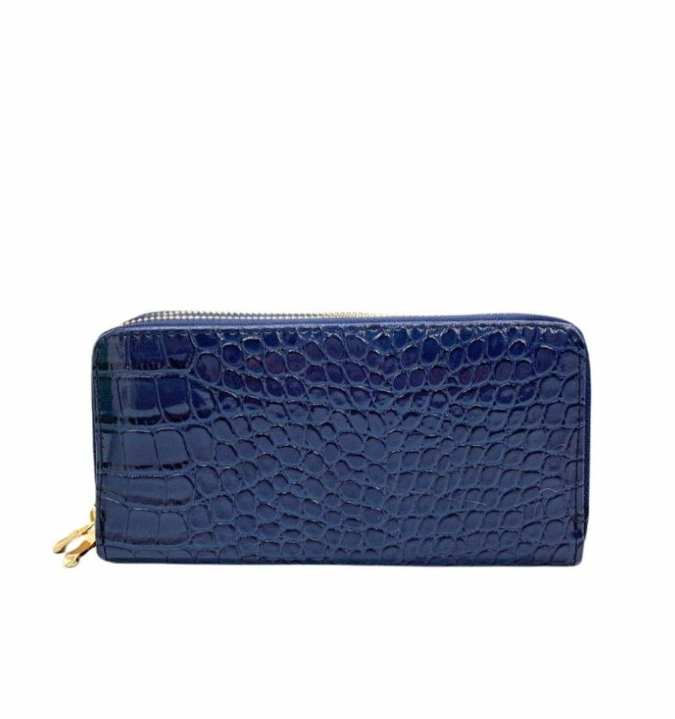 Womens Purse 2 Zipped Crocodile Print Wallet Coins Card Cash Clutch Bag image 8