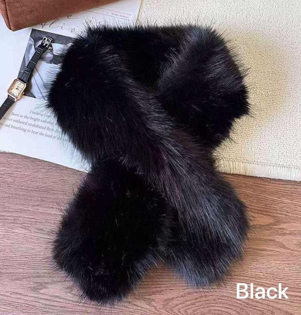 Neck Scarf Warm Fur Scarf image 3