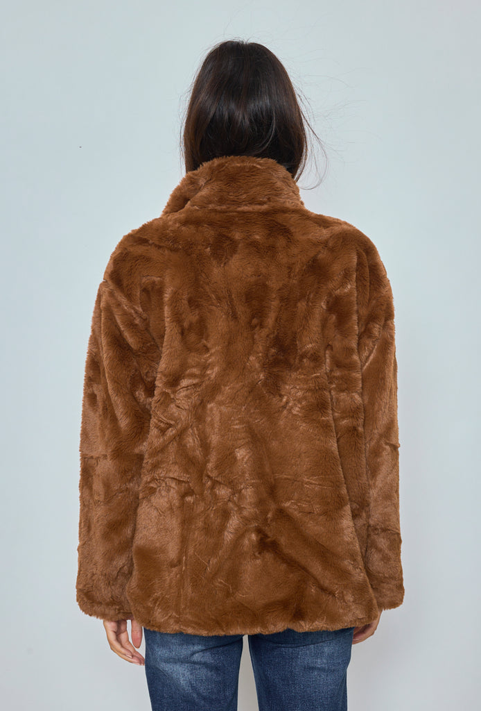 Ladies Winter Fur Jacket Soft Warm Stylish Down Party Coats image 2