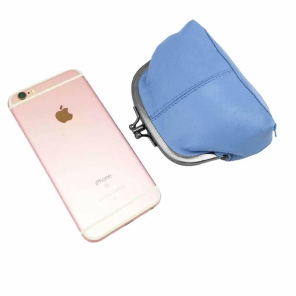 Womens Leather Small Purse Money Clip Clasp Top Keys Cards Cash Purse Wallet Bag image 1