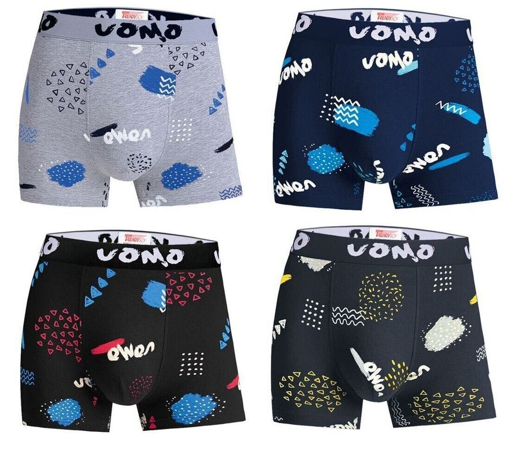 3 Pairs Men's Boys Underwear Boxer Shorts Printed Pants Plus Size Underwear image 0