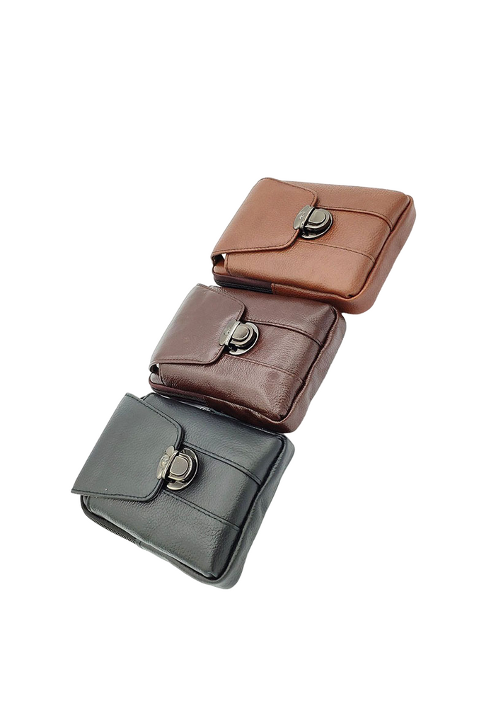 Unisex Shoulder Bag Soft Leather Waist Fanny Pack Mobile Phone Coin Travel Pouch image 2