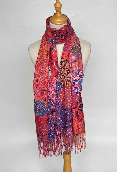 Fringed Printed scarf Womens High Quality Wrap Ladies Stole Women's Scarves Ligh image 5