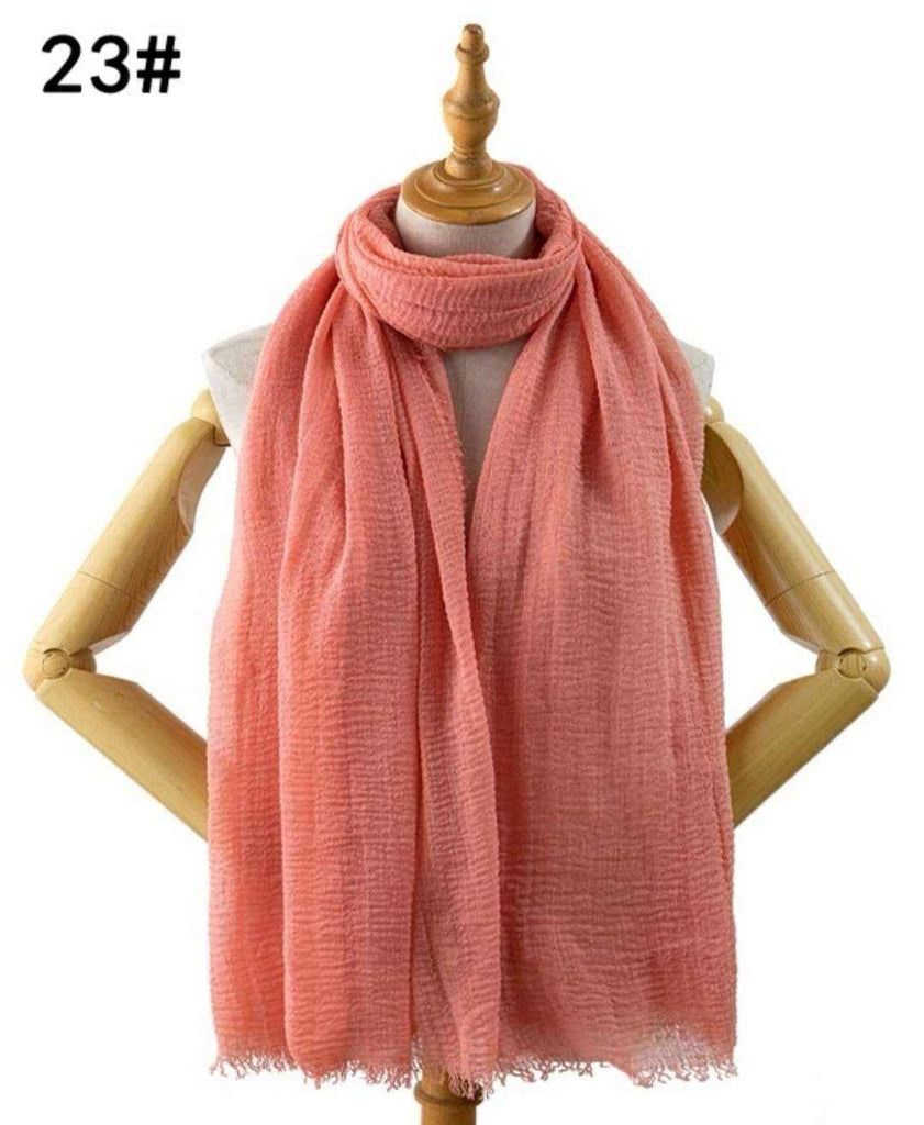 Womens Scarf Crinkle Hijab Ladies Shawl Scarf Plain Scarves Big Size Scarf Shawl image 8