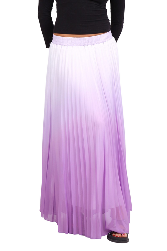 Women’s Skirt Elastic Two Tone Lined Long Skirt Summer Stylish Party Skirt image 1