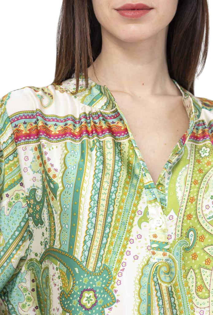 Ladies Kaftan Long Dress Stylish Summer Collection Paisley Silk Kaftan Dress image 6