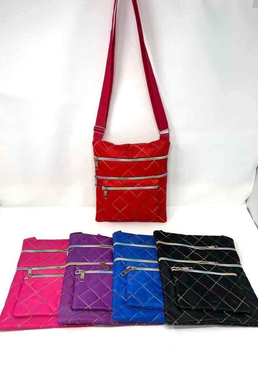 Women's Bag with Colorful Stripes Multi Pockets Stylish Comfortable Bags image 0