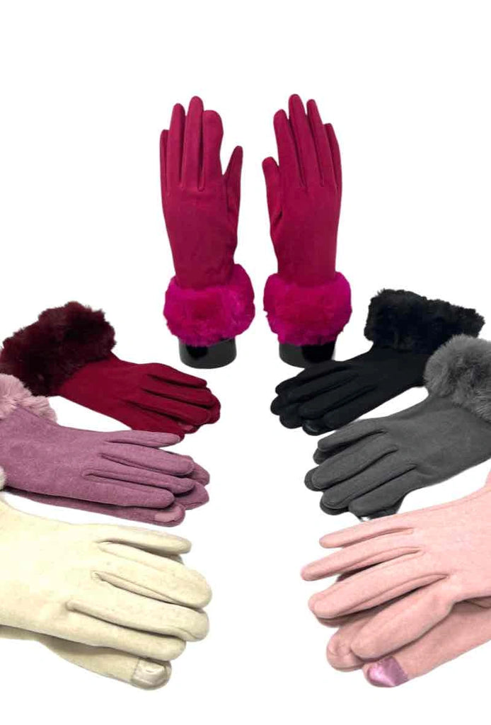 Women touch gloves Fur Lining Extra Warm image 0