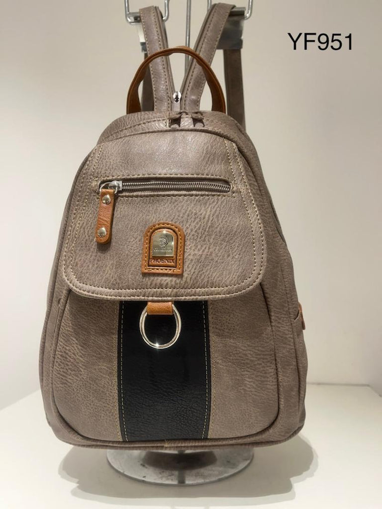 Ladies Beige Shoulder Backpack Travel Bags image 0