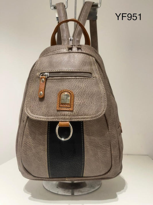 Ladies Beige Shoulder Backpack Travel Bags image 0