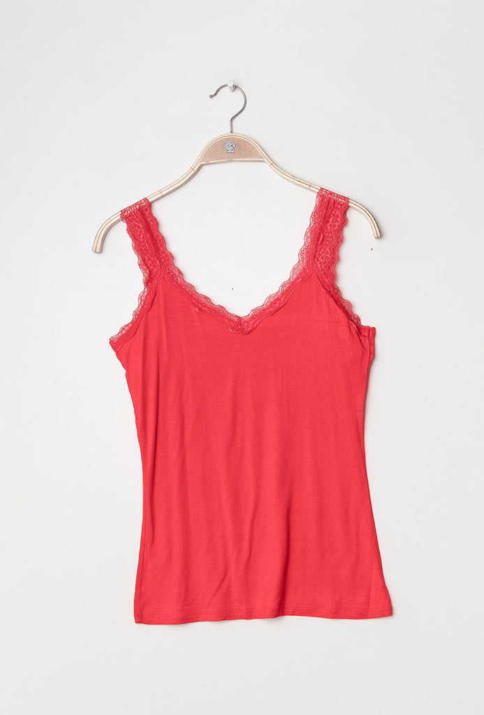 Women's Tank Top Lace Straps Vest T-shirt Stretchy Sleeveless Comfortable Top image 10