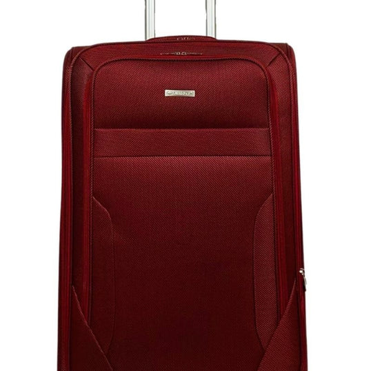 Set Of 4 Luggage Nylon Lightweight 4 Wheel Spinner Trolley Travel Bags image 1