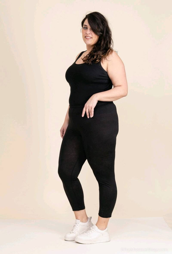 Ladies Plus Size Leggings Black Wholesale Prices image 1