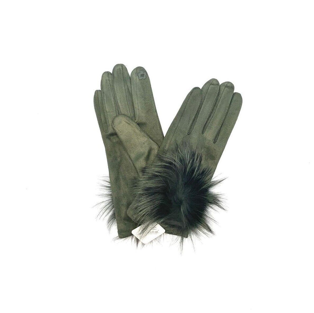 Ladies Gloves Winter Pom Pom Touchscreen Driving Windproof Warm Fleece Gloves image 2