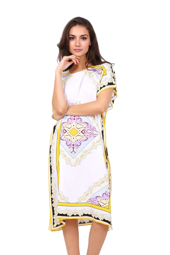 Ladies Cotton Dress Mid Length Dot Printed Party Stylish Dress image 2