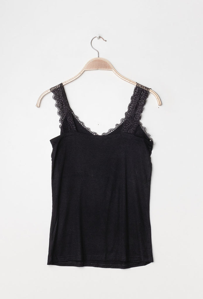 Women's Tank Top Lace Straps Vest T-shirt Stretchy Sleeveless Comfortable Top image 3