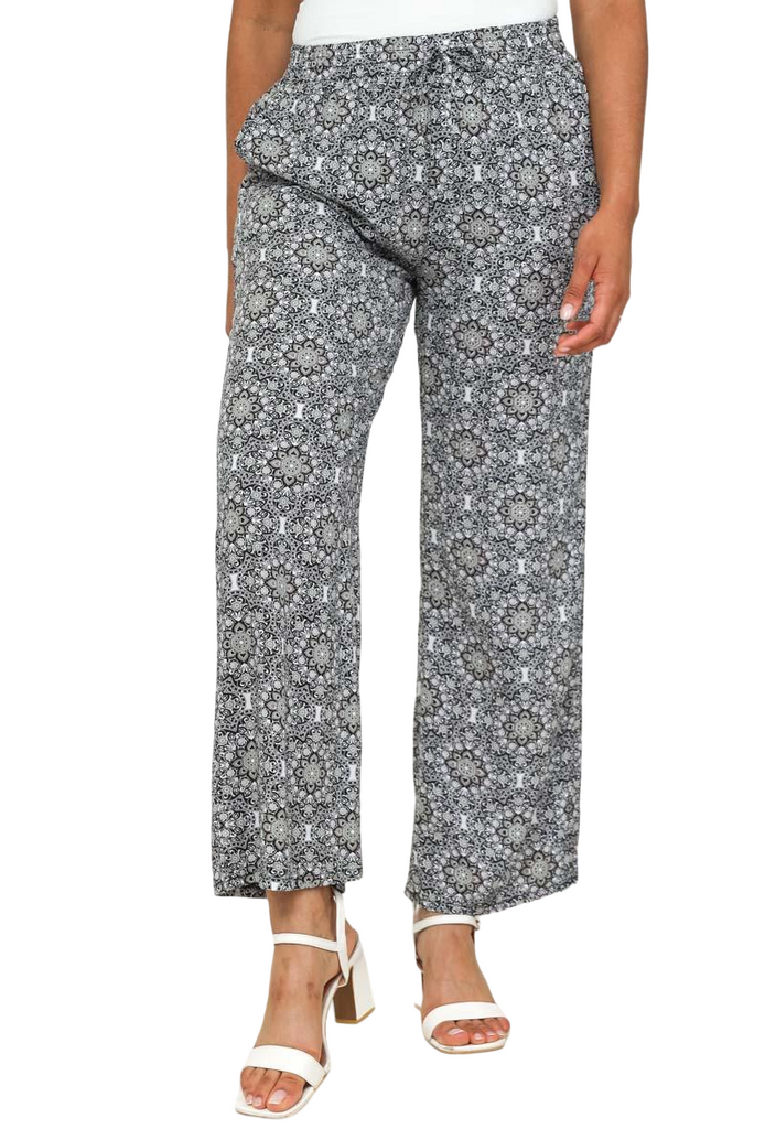 Plus Size Womens Printed Ladies Wide Leg Palazzo Trousers Pants Harem Pants image 2