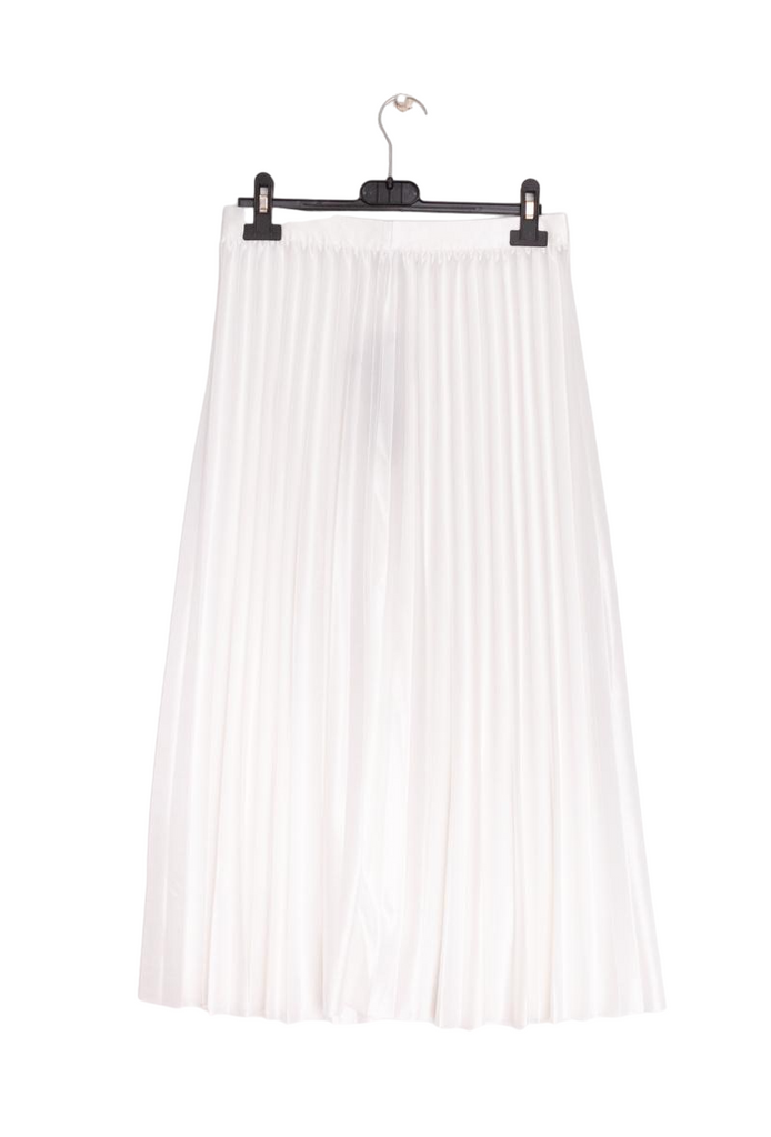 New Women's Ladies High Elastic Stretch Pleated Swing Flared Midi Skater Skirt image 12