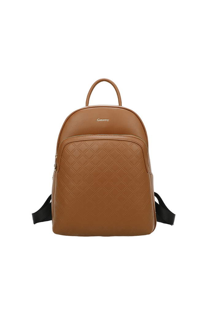 Ladies Stylish Backpack Quilted Pattern Zipper Pocket Elegant and Functional image 0