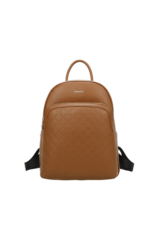 Ladies Stylish Backpack Quilted Pattern Zipper Pocket Elegant and Functional image 0
