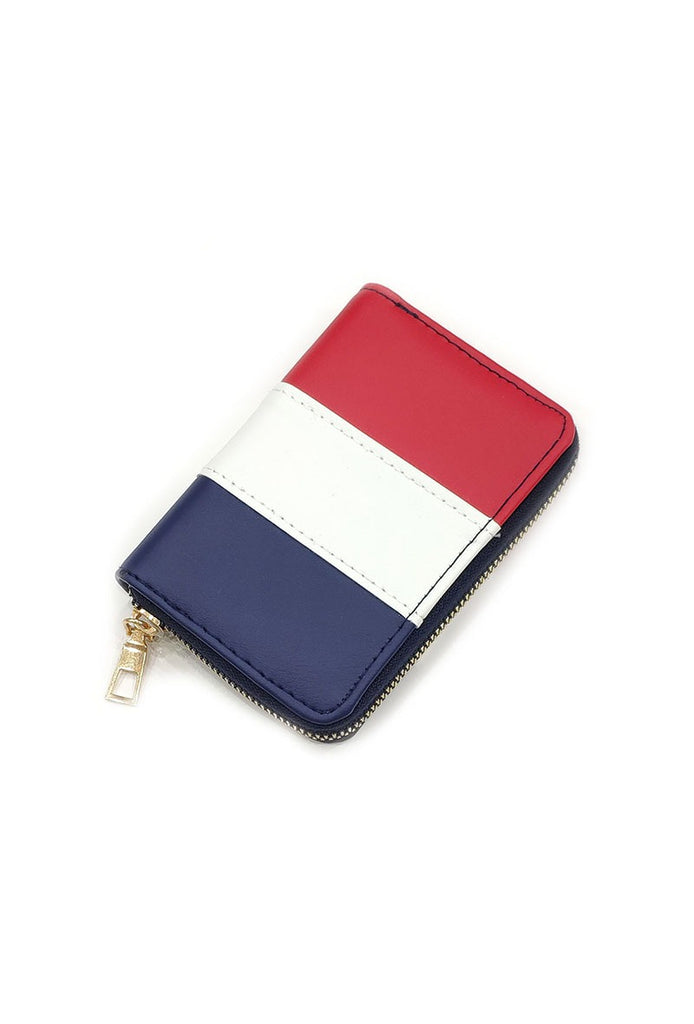 Ladies Zip Coin Purse Soft Tricolour Cash Coins Keys Money Holder Zip Wallet image 0