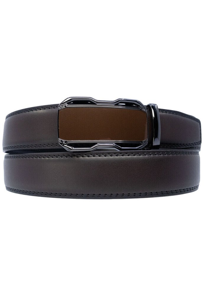 Men’s Automatic 100% Genuine Cow Leather Belt Adjustable Durable Stylish Belt image 1